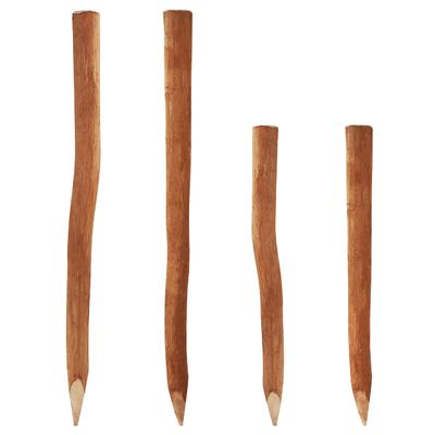 5 Aquagart Hazel Wood Posts for Picket Fences, 1.5 m, 6–9 cm Diameter