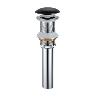 FQYEP Brass Pop-Up Sink Drain Assembly, 1 1/4 in, No Overflow, Chrome B