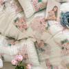 Brocade Velvet Bedding Set, French Country Style, Floral Print, Cotton, 4-Piece view 2