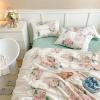 Brocade Velvet Bedding Set, French Country Style, Floral Print, Cotton, 4-Piece view 4