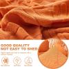 GEBIN Jacquard Stretch Sofa Seat Cushion Cover, Orange, 1-Seater view 4