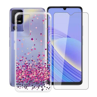TREBAM Case for TCL 40 SE (6.75 in) with Tempered Glass Screen Protector, WM85