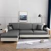 Surwin Waterproof Stretch Faux Leather Sofa Seat Cushion Cover, 3-Seater, Gray view 2
