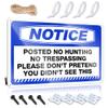 Retro Metal Sign “Posted No Hunting No Trespassing Please” for Gamers and Men, 30 x 40 cm view 1