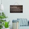 Personalized Rustic Wooden Hanging Sign view 1