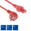 ACT C15 to CEE 7/7 High-Temperature Appliance Cable, 1.5 m, Red AK5284 view 2