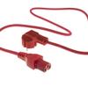 ACT C15 to CEE 7/7 High-Temperature Appliance Cable, 1.5 m, Red AK5284 view 3