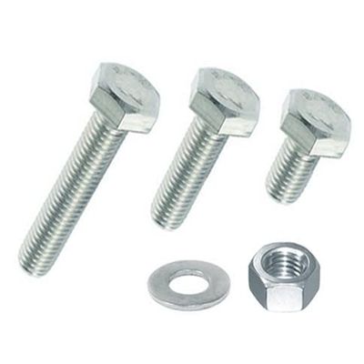 M4 Hex Bolts with Nuts and Washers, V2A Stainless Steel, DIN 933 (10, M4 x 22 mm)