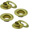 ISTA TOOLS DIN 7332 Self-Cutting Eyelets for Tarps, Banners and Awnings, with Washers, 50 Pieces, 12 mm, Natural Brass view 1