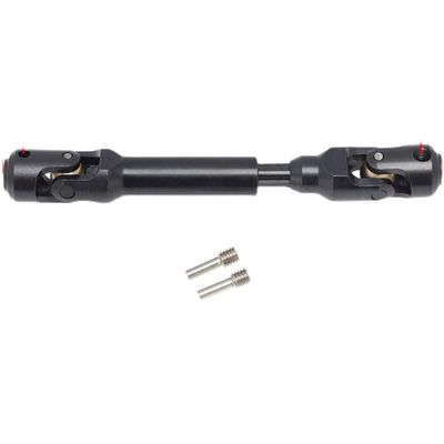 RC Accessory CNC-Machined Metal High-Performance Driveshaft for 1/10 RC Crawler Cars, Black, 112–163 mm
