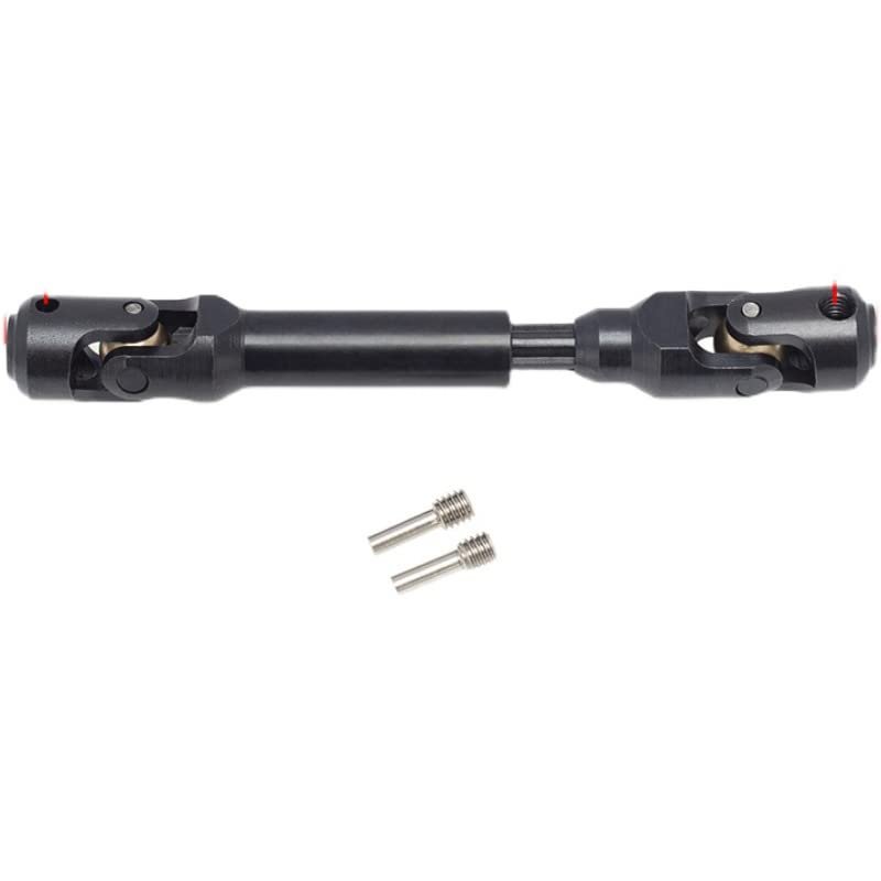 RC Accessory CNC-Machined Metal High-Performance Driveshaft for 1/10 RC Crawler Cars, Black, 112–163 mm