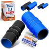 5-Piece FLEX Silicone Hose, 0–20° Bend Connector, 80 mm ID, Blue, 200°C view 1