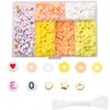 1,160 Pieces/Box 6 mm Flat Round Acrylic Alphabet Letter Beads, Polymer Clay Clothing Accessories DIY-03 view 1