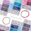 1,160 Pieces/Box 6 mm Flat Round Acrylic Alphabet Letter Beads, Polymer Clay Clothing Accessories DIY-03 view 2