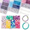 1,160 Pieces/Box 6 mm Flat Round Acrylic Alphabet Letter Beads, Polymer Clay Clothing Accessories DIY-03 view 3