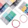 1,160 Pieces/Box 6 mm Flat Round Acrylic Alphabet Letter Beads, Polymer Clay Clothing Accessories DIY-03 view 4