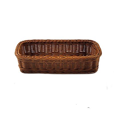 YSJX Imitation Rattan Storage Basket, 28 x 11 x 7 cm