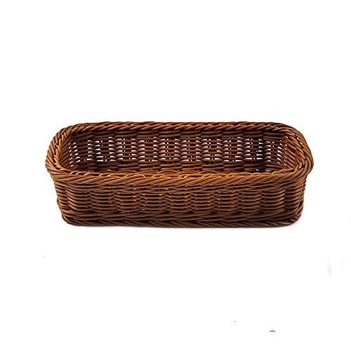 YSJX Imitation Rattan Storage Basket, 28 x 11 x 7 cm