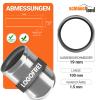 5 pcs | 10 cm Stainless Steel Tube, 19 mm OD, Polished & Beaded, V2A 1.4301 INOX | 1–10 pcs & 13–200 mm Diameter Options | Automotive Cooling Hose Connector | PREMIUM view 2