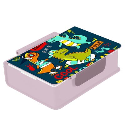 ODAWA Dinosaur Bento Boxes, Leakproof, Microwave-Safe, for Kids