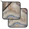Onyx Stone Pale Blue Square Heat-Resistant Potholders, 2-Pack view 2