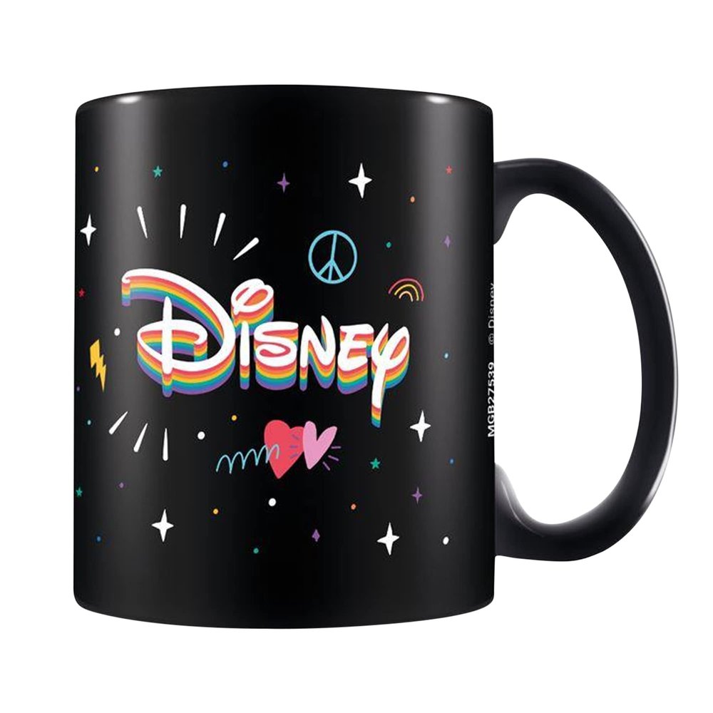 Disney Pride Rainbow Mug in Gift Box, 325 ml, Black Ceramic
