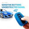 Sainanar Soft TPU Car Key Fob Cover for Hyundai Sonata Tucson Verna Elantra Reina IX25 IX35, Carbon Fiber, A Smart, 3 Buttons, Rose Gold view 3