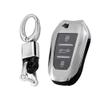KUNIO TPU Key Fob Cover for Peugeot and Citroën, 3 Buttons, Silver B view 1