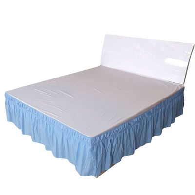 JZYSS Solid-Color Elastic Bed Skirt, Blue, 120 x 200 x 40 cm