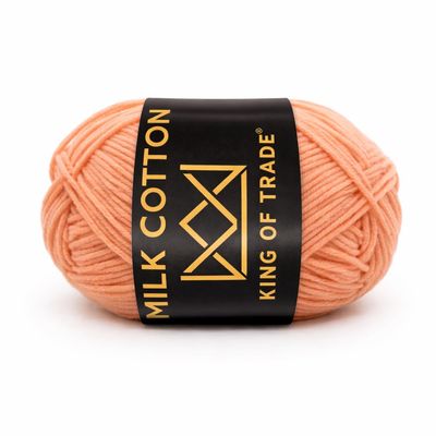 Milk Yarn Baby Yarn Chenille Macramé School Yarn for Crochet & Knitting, 100 m, 50 g, 3-Pack, Salmon
