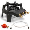 PROWELTEK Triglav 9800 Cast-Iron Gas Stove, 2 Burners, 4 Feet view 1