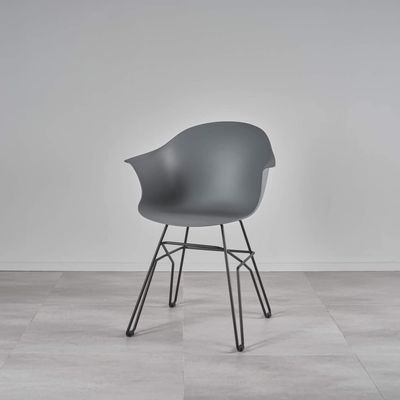 Kollecture NO Chair with Black Metal Frame | Color 4: Gray