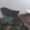 Kollecture NO Chair with Black Metal Frame | Color 4: Gray view 4