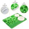 Polyester Dish Drying Mat, Absorbent, 40.6 x 45.7 cm, Green Glitter Shamrock view 4
