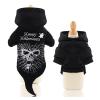 Halloween Pet Funny Black Skull Horror Makeup Costume, Black Cat Doll Orange/Black Suit, XL view 2