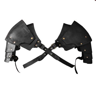 Jiumaocleu Men's Medieval Steampunk PU Leather Shoulder and Chest Armor