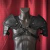 Jiumaocleu Men's Medieval Steampunk PU Leather Shoulder and Chest Armor view 2