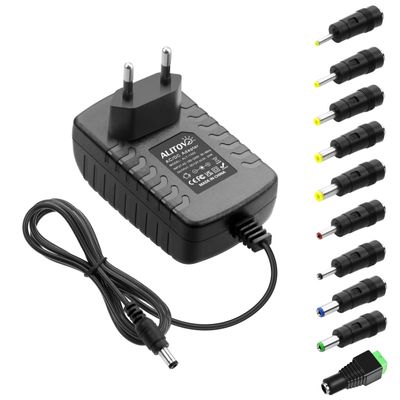 ALITOVE 12V 2A Power Supply with 10 Connectors for Toys and LED Strips