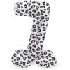 Folat 63937 Bright Panther Number 7 Standing Foil Balloon, Black and White, 72 cm - Birthday Decoration, No Helium Required view 1