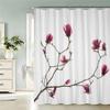 VASENA 180 x 180 cm Shower Curtain with 3D Magnolia Branch Design view 2