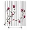 VASENA 180 x 180 cm Shower Curtain with 3D Magnolia Branch Design view 3