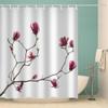 VASENA 180 x 180 cm Shower Curtain with 3D Magnolia Branch Design view 4