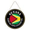 The Greatest Place on Earth Is Guyana Wooden Door Sign, Patriotic Guyana Flag Plaque, 30 x 30 cm view 1