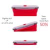 Collapsible Food Storage Containers with Airtight Lids, 1.2 L, Set of 4 view 3