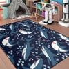 Gray Cute Shark Rug for Kids, Cartoon Ocean Life Design, 1.2 x 1.5 view 2