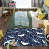 Gray Cute Shark Rug for Kids, Cartoon Ocean Life Design, 1.2 x 1.5 view 4