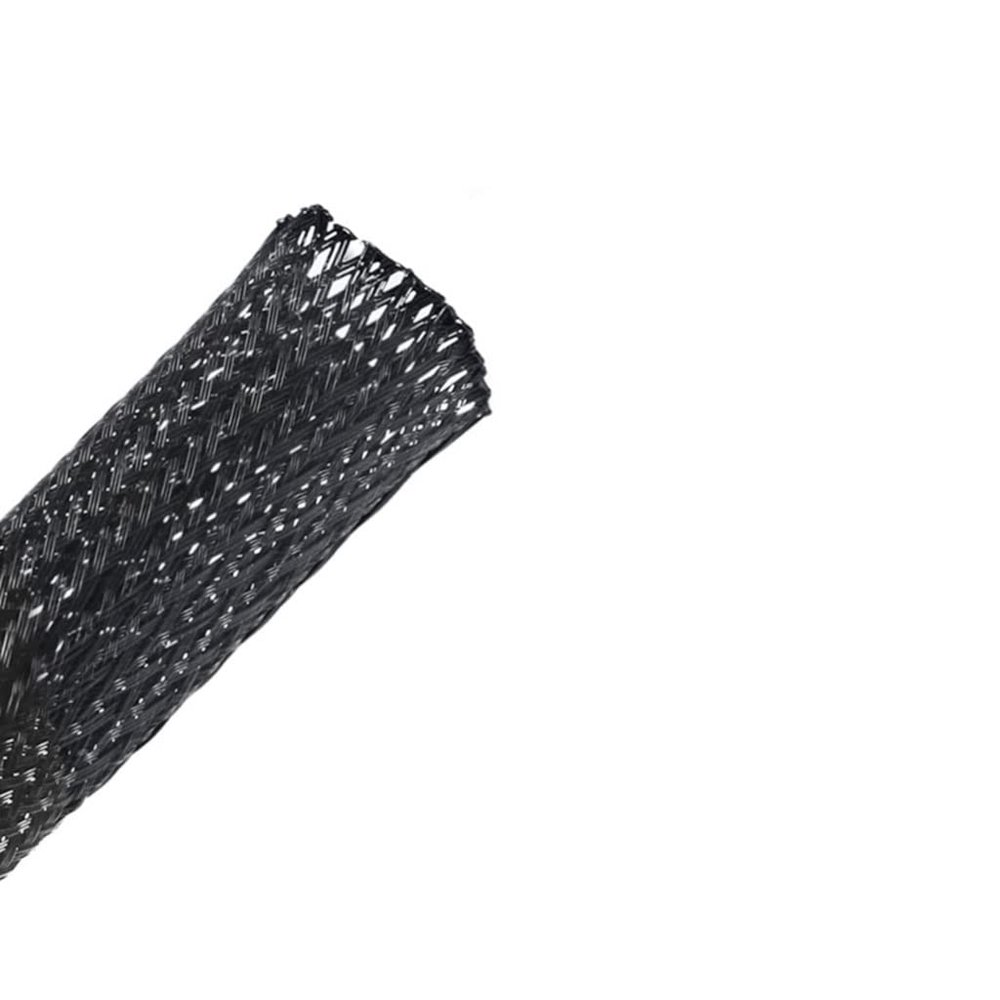 MOZTO 1-Piece Black Insulated Braided Sleeve for Home and Garden, 1/2/4/6/8/10/12/16/18/20/25/35/50 mm, Tight Wire Cable Protective Sleeve (Color: 16 mm, Size: 10 m)