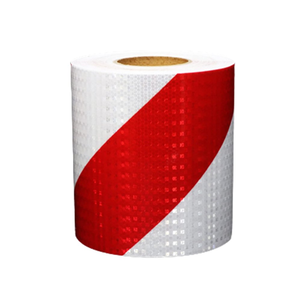 PROPFE Reflective Tape, Industrial Marking and Hazard Warning Tape, Red and White, 3 m