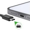 Justcom USB-C Charging Cable for Philips Xenium X818, White, 10 cm view 3