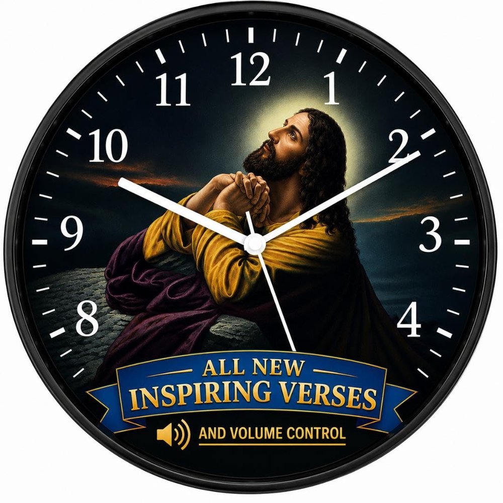 The Prayer Clock, 10 in, Black